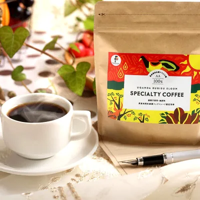 UGANDA BUGISU ELGON SPECIALTY COFFEEラベルデザイン